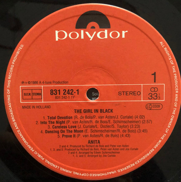 Anita : The Girl In Black (LP, Album)