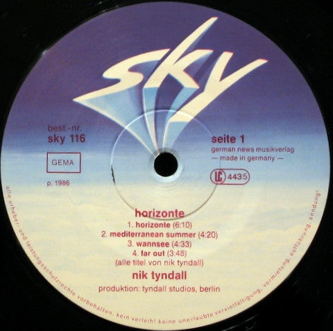 Nik Tyndall : Horizonte (LP)