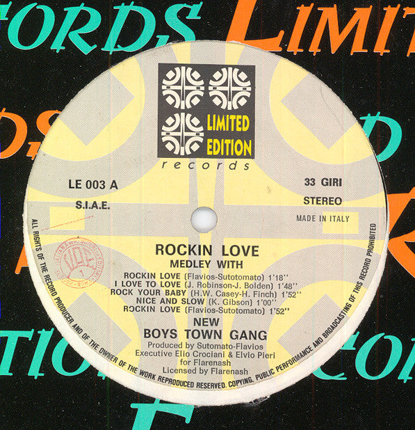 New Boys Town Gang : Rockin' Love (Medley) (12")