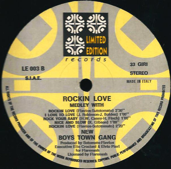 New Boys Town Gang : Rockin' Love (Medley) (12")