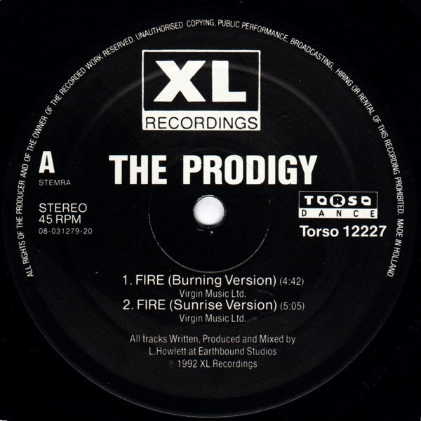 The Prodigy : Fire • Jericho (Strangely Limited Edition) (12", Single, Ltd)