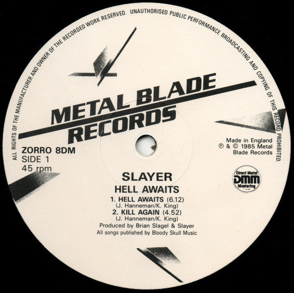 Slayer : Hell Awaits (2x12", Album, RE)