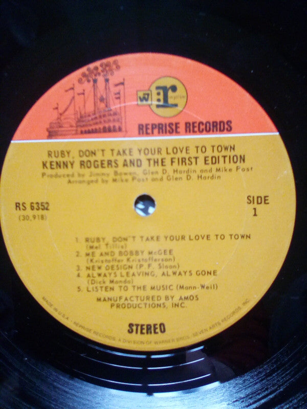 Kenny Rogers & The First Edition : Ruby, Don't Take Your Love To Town (LP, M/Print)