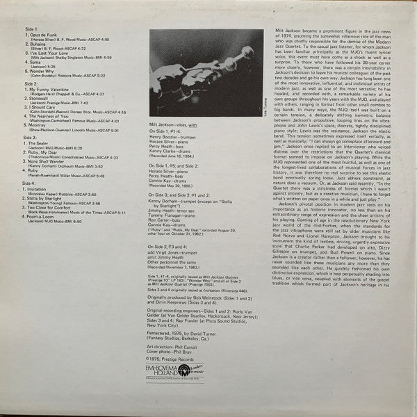 Milt Jackson : Opus De Funk (2xLP, Comp)