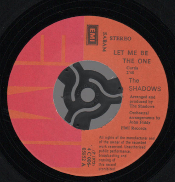 The Shadows : Let Me Be The One (7")