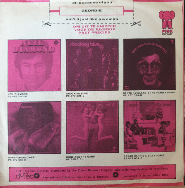 Geordie : All Because Of You (7", Single)