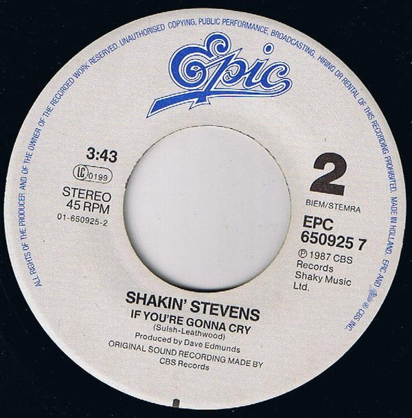 Shakin' Stevens : A Little Boogie Woogie (In The Back Of My Mind) (7", Single)