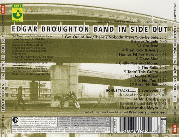 The Edgar Broughton Band : In Side Out (CD, Album, Copy Prot., RE, RM)
