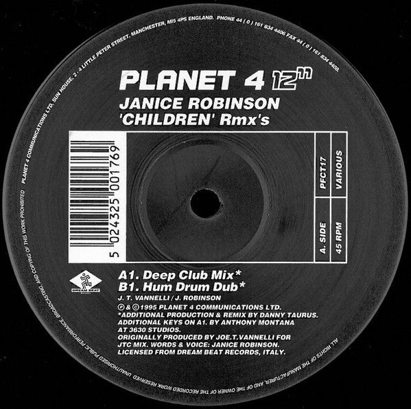 Janice Robinson : Children (The Remixes) (2x12")