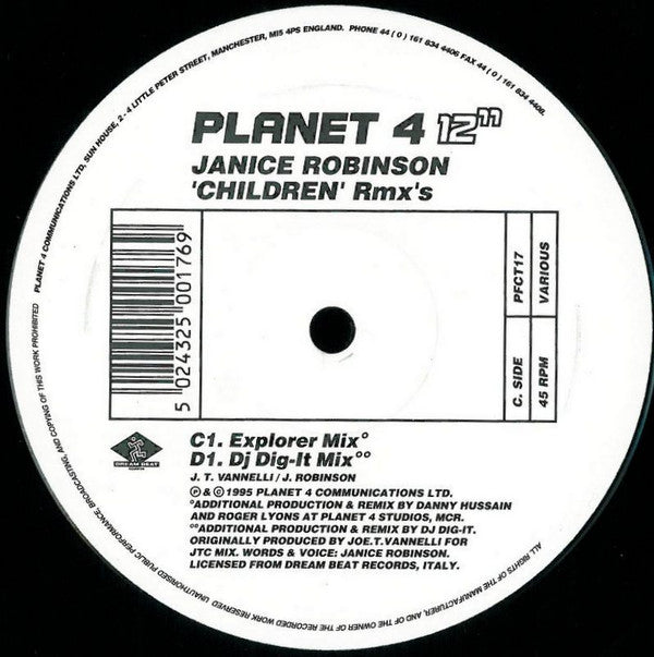 Janice Robinson : Children (The Remixes) (2x12")