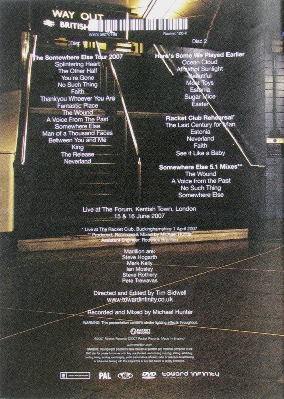 Marillion : Somewhere In London (2xDVD-V, PAL)