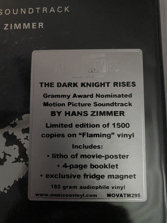Hans Zimmer : The Dark Knight Rises (Original Motion Picture Soundtrack) (LP, Album, Dlx, Ltd, Num, RE, Ora)