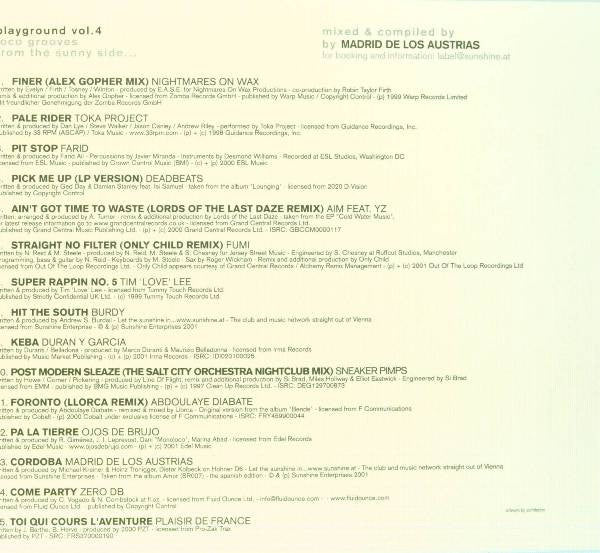 Madrid De Los Austrias : Playground Vol. 4 (Loco Grooves From The Sunny Side...) (CD, Comp, Mixed)