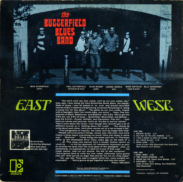 The Butterfield Blues Band* : East West (LP, Album, Mono)