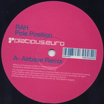 Rah : Pole Position / Seven (The Airbase Mixes) (12")