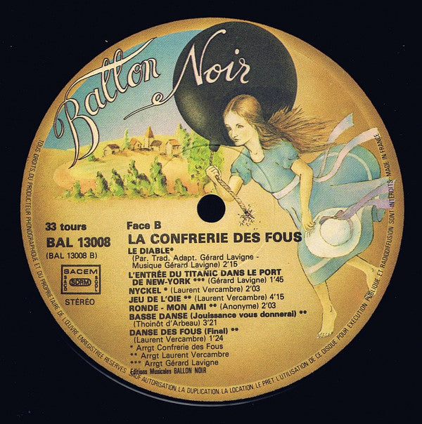 La Confrérie Des Fous : La Confrérie Des Fous (LP, Album)