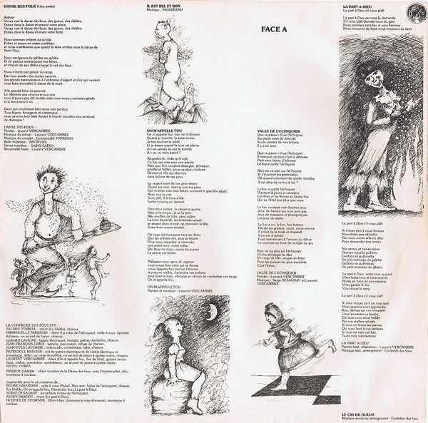 La Confrérie Des Fous : La Confrérie Des Fous (LP, Album)