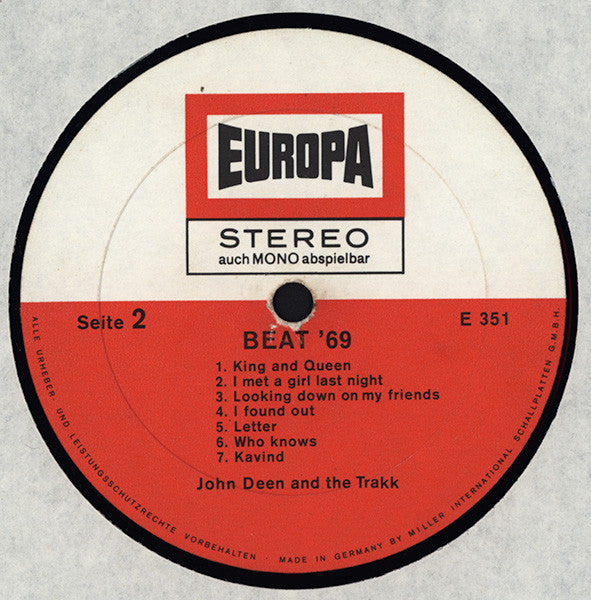 John Deen And The Trakk : Beat 69 (LP, Album)