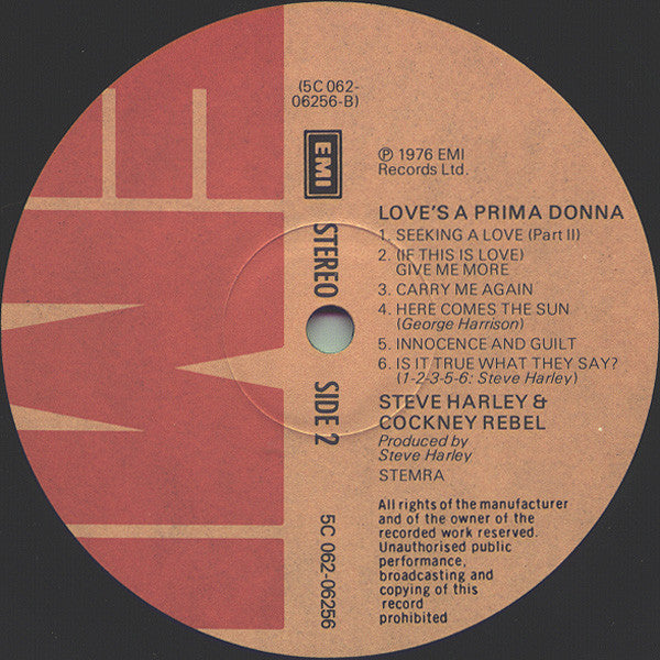 Steve Harley And Cockney Rebel* : Love's A Prima Donna (LP, Album)