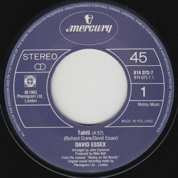 David Essex : Tahiti (7", Single)