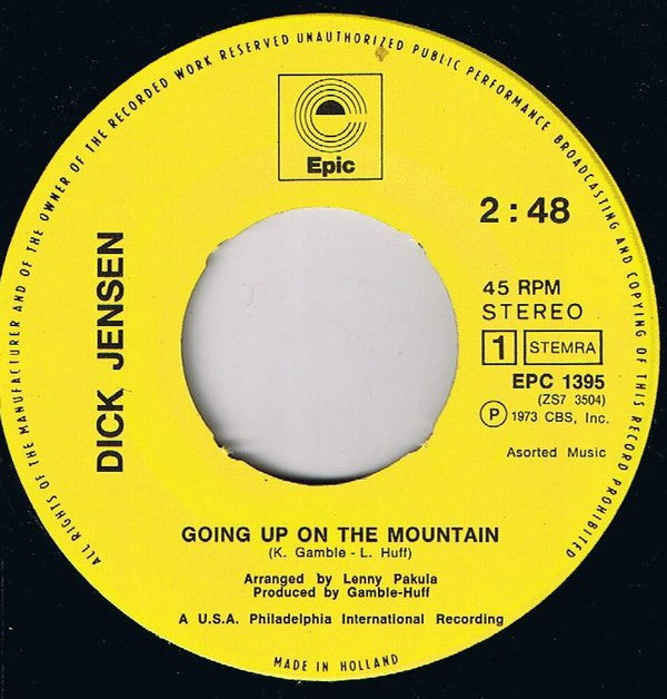 Dick Jensen : Going Up On The Mountain (7", Single)