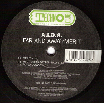 A.I.D.A. : Far And Away / Merit (12")