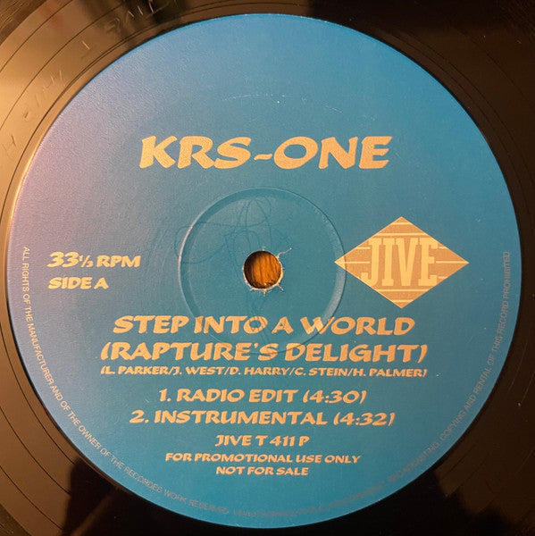 KRS-One : Step Into A World (Raptures Delight) (12", Promo)