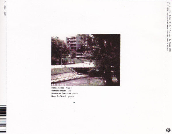 Hanns Eisler, Bertolt Brecht - Marianne Pousseur, Kaat De Windt : War & Exile (CD, Album)
