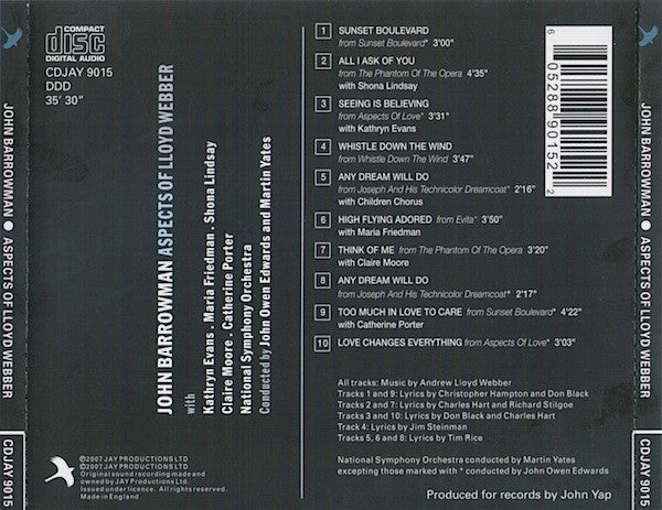 John Barrowman : Aspects Of Lloyd Webber (CD, Album, RE)