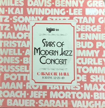 Various : Stars Of Modern Jazz Concert - Carnegie Hall Christmas 1949 (LP, Mono)