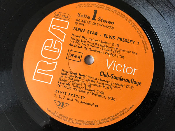 Elvis Presley : Mein Star - Elvis Presley (3xLP, Comp, Club)