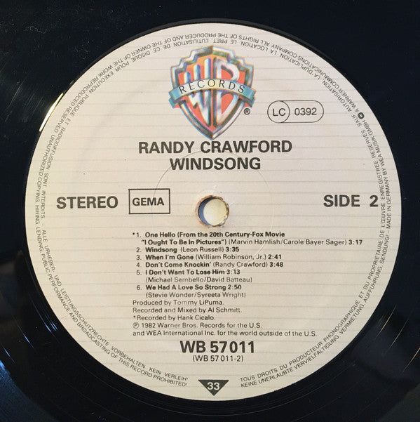 Randy Crawford : Windsong (LP, Album)