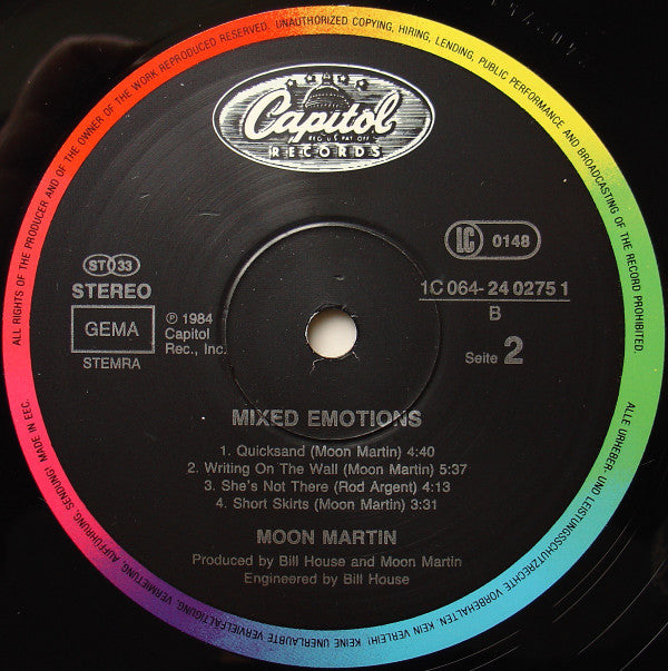 Moon Martin : Mixed Emotions (LP, Album)
