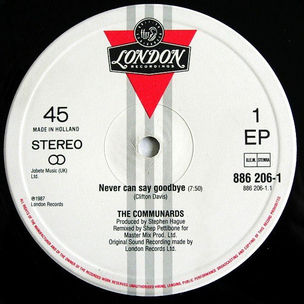 The Communards : Never Can Say Goodbye (12", EP)