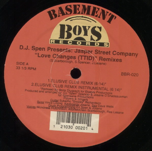 DJ Spen Presents Jasper Street Co. : Love Changes (TTID Remixes) (12")