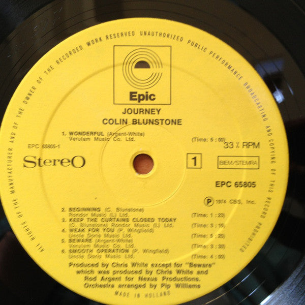 Colin Blunstone : Journey (LP, Album)
