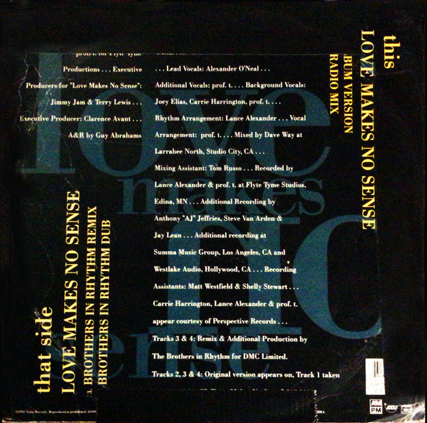 Alexander O'Neal : Love Makes No Sense (12")