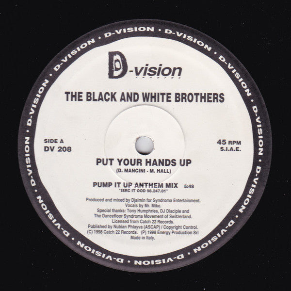 Black & White Brothers : Put Your Hands Up (12")