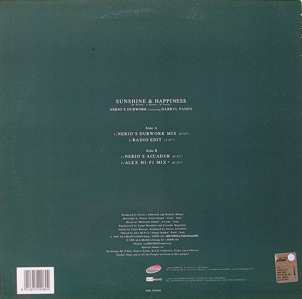 Nerio's Dubwork Featuring Darryl Pandy : Sunshine & Happiness (12")