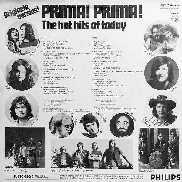 Various : Prima! Prima! (The Hot Hits Of Today) (LP, Comp)
