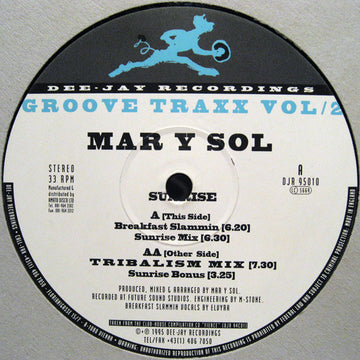 Mar Y Sol : Groove Traxx Vol / 2 - Sunrise (12")