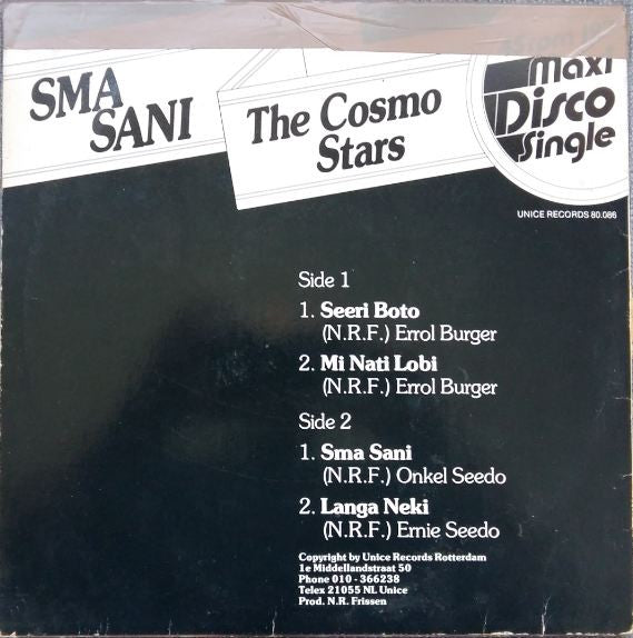 Cosmo Stars : Sma Sani (12", Maxi)