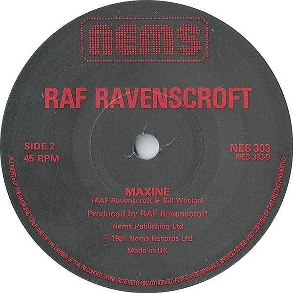 Raphael Ravenscroft : Lifeline (7", Single)