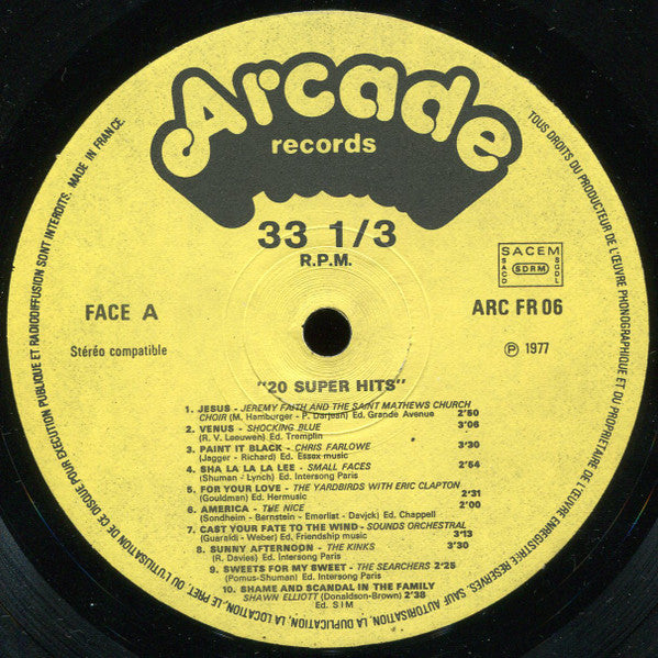 Various : 20 Super Hits (LP, Comp)