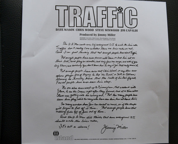 Traffic : Traffic (LP, Album, RE, RM, 180)