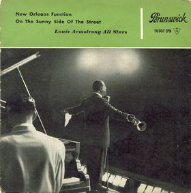 Louis Armstrong And His All-Stars : New Orleans Function / On The Sunny Side Of The Street (7", EP, Mono, RE)