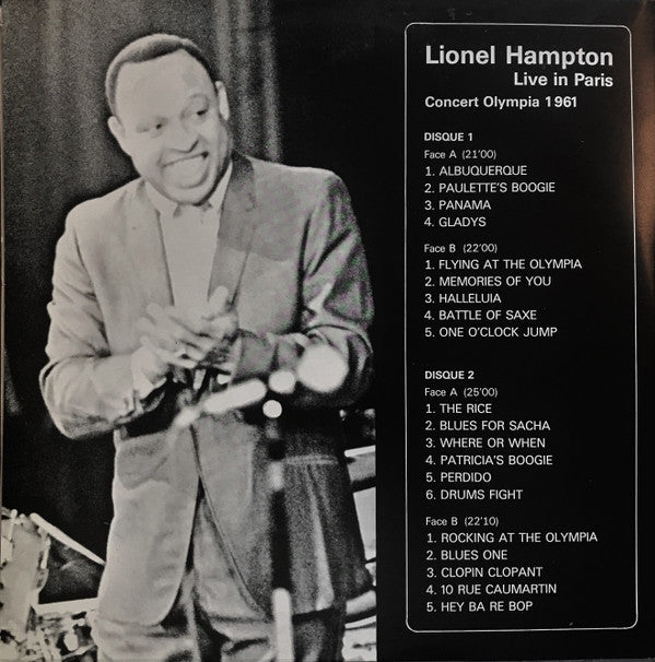 Lionel Hampton : Live In Paris (2xLP, RE, Gat)