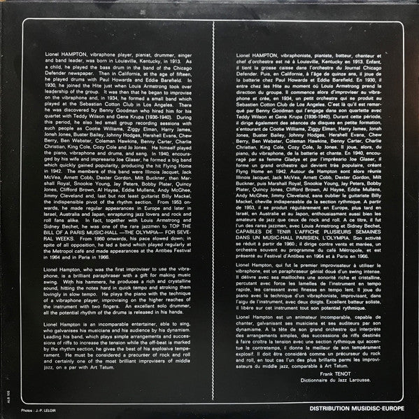 Lionel Hampton : Live In Paris (2xLP, RE, Gat)
