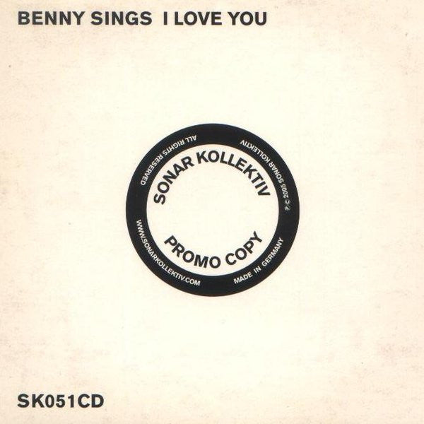 Benny Sings : I Love You (CD, Album, Promo, Car)