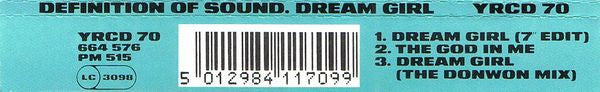 Definition Of Sound : Dream Girl (CD, Single)